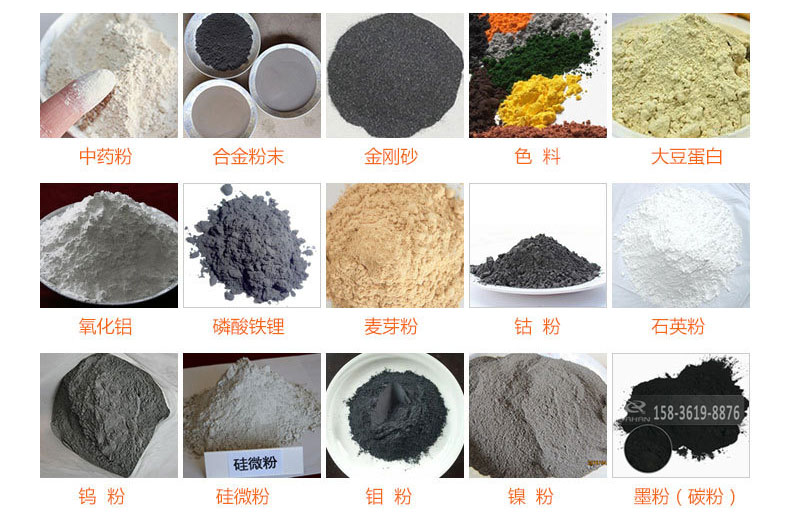 氣體保護(hù)超聲波振動篩的行業(yè)應(yīng)用：中藥粉，合金粉末，金剛砂，色料，大豆蛋白，氧化鋁，磷酸鐵鋰，麥芽粉，鈷粉，石英粉，鎢粉，硅微粉，鉬粉，墨粉。