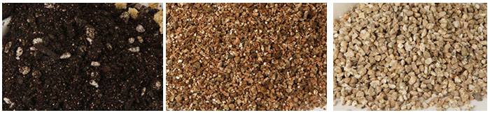 砂土，黃土，石粉等物料展示。