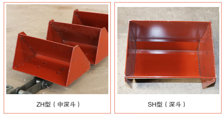 TH型斗式提升機(jī)不同料斗展示