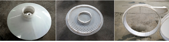 塑料防腐蝕振動(dòng)篩防塵蓋，網(wǎng)架，篩框展示圖。